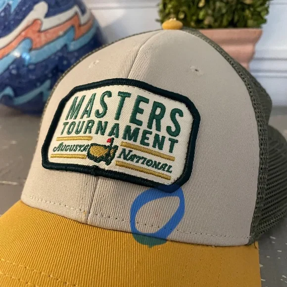 RARE Masters Tournament Trucker Hat - Augusta National Golf Logo, Yellow/Gray - Picture 9 of 10